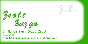 zsolt buzgo business card